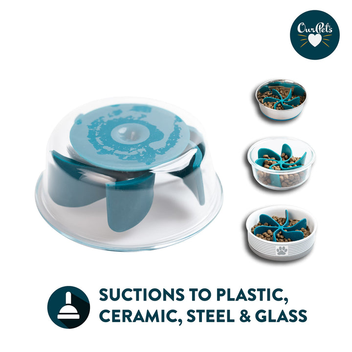 OurPets Spiral Slow Feeder Insert Slow Feeder Turn a Dog Bowl or Dog Dish into a Dog Bowl (Alternative to Dog Puzzle Feeder, Lick Mat, Dog Slow Feeder to Slow Down Eating