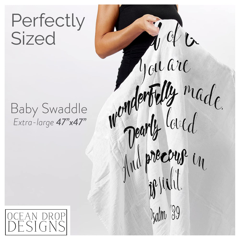 Muslin Swaddle Blankets - Baby Gifts for Boys & Girls - Gender Neutral Christian Newborn Gifts