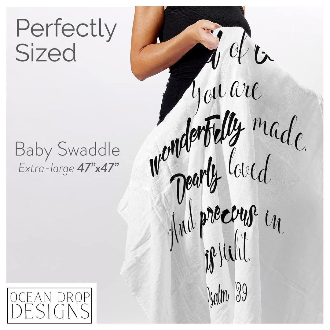 Muslin Swaddle Blankets - Baby Gifts for Boys & Girls - Gender Neutral Christian Newborn Gifts