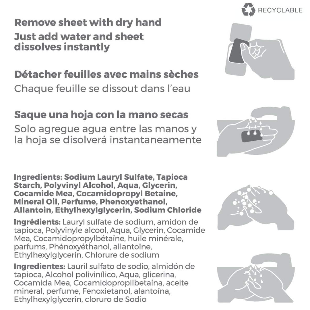 Hand Soap Toiletry Sheets, 50-Count