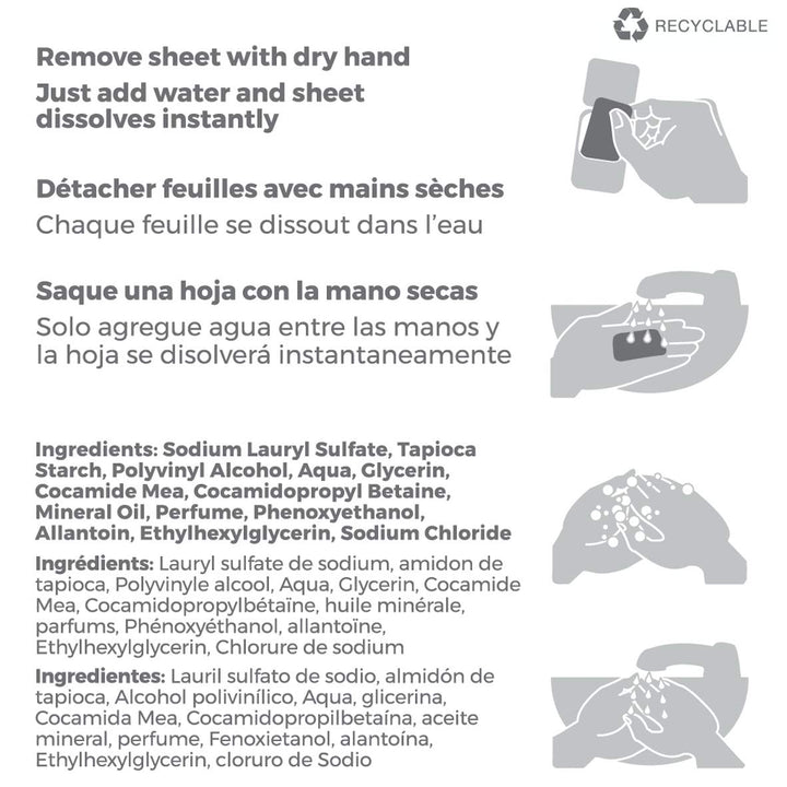 Hand Soap Toiletry Sheets, 50-Count