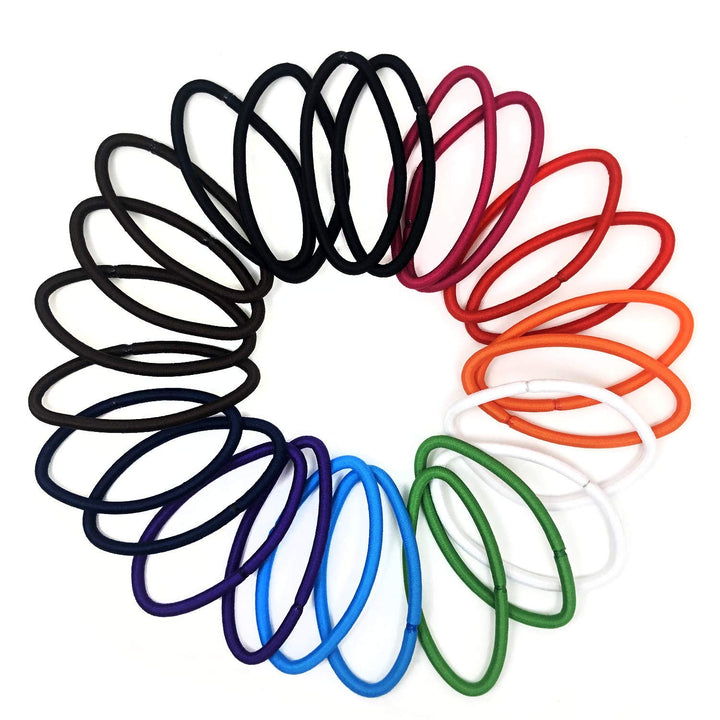 Scunci Effortless Beauty Thick Hair No-damage Bright Elastics, 5Mm, 24-Count by Scunci