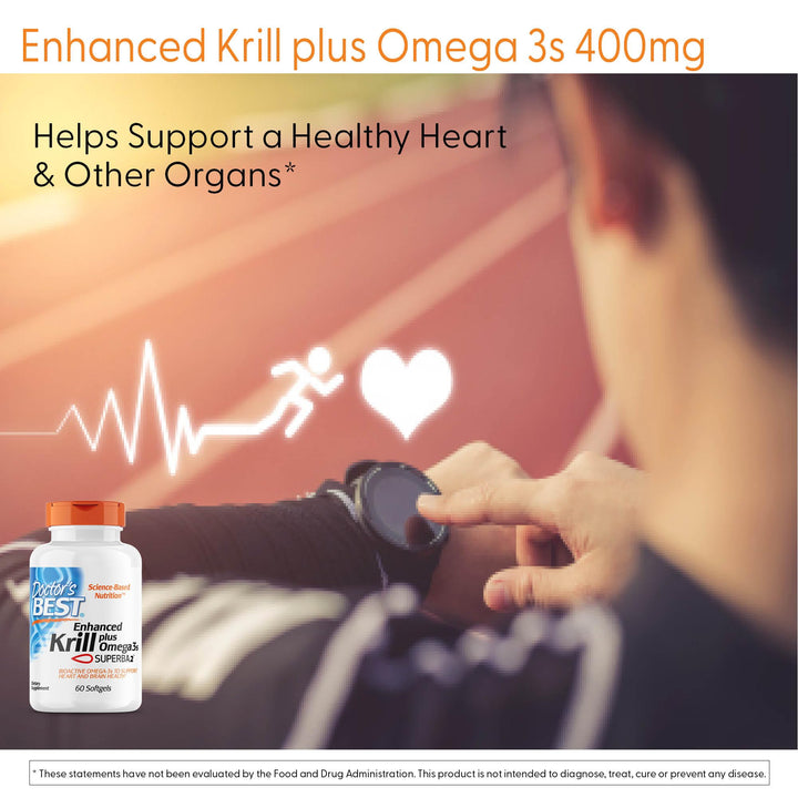 Doctor's Best Enhanced Superba Krill Plus with Omega 3s, 60 Count