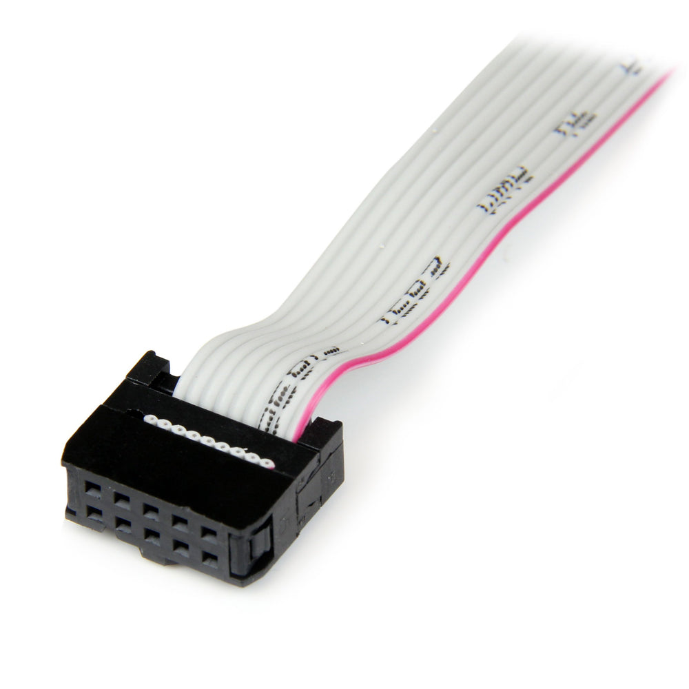 16in (40cm) 9 Pin Serial Male to 10 Pin Motherboard Header Slot Plate - motherboard Serial Port Adapter (PLATE9M16), Gray