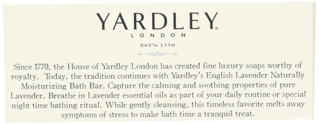London English Lavender with Essential Oils Soap Bar, 4.25 oz Bar (Pack of 8)