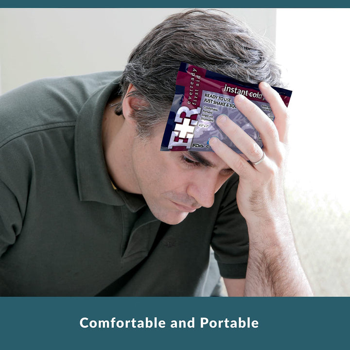 Disposable Cold Compress Therapy Instant Ice Pack for Injuries 4.5 x 7 - 6 Pack