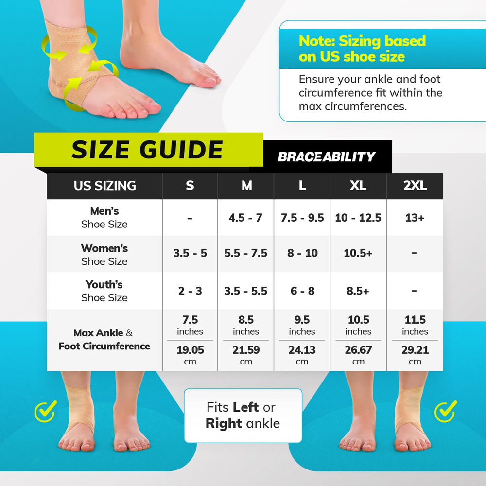 Kids Elastic Ankle & Foot Sleeve-S