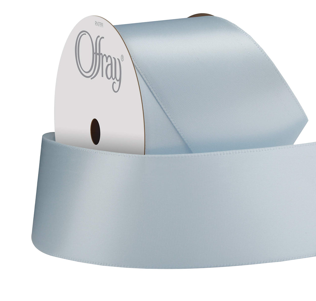 064580 1.5 Wide Single Face Satin Ribbon, Light Blue, 4 Yds