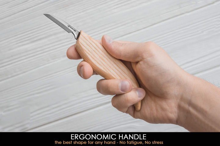 Wood Carving Detail Knife C8 1.5 Whittling Knife for Detail Wood Carving Craft Knife - Chip Carving Knife Wood Carving Tools for Beginners and Kids