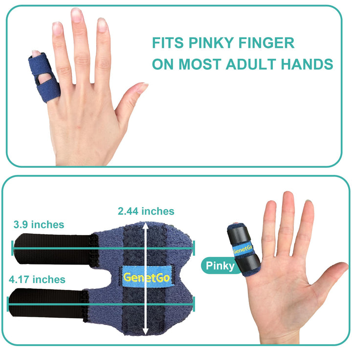 Little Pinky Finger Splint Brace for Trigger Mallet Finger Broken Finger, 2 Pack
