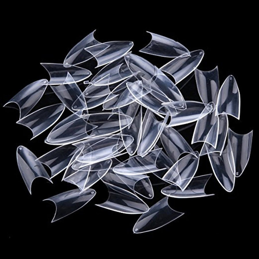 500 Pieces Artificial Nail Art Tips DIY Nail Art Nail Salons (Transparent)