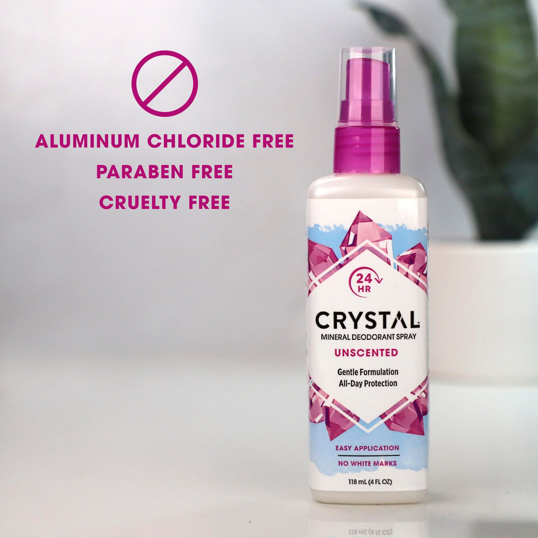 Crystal Body Deodorant Spray, Unscented, 4 Ounce (Pack of 6)