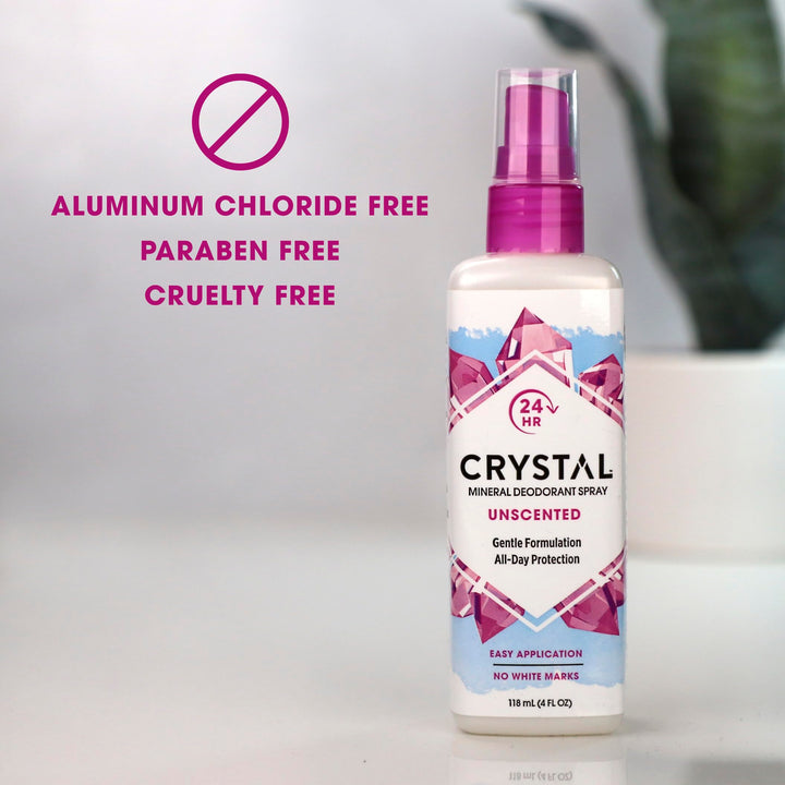 Crystal Body Deodorant Spray, Unscented, 4 Ounce (Pack of 6)