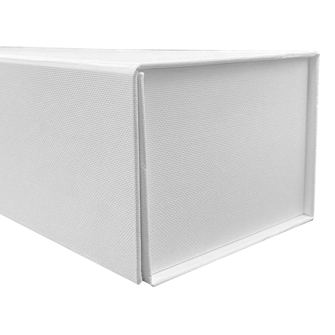800-Count Trading Card Storage Box, Topload Hard Case Storage Box, Hobby Box for Game Card within Top loader - White Magnetic Box 1 PACK