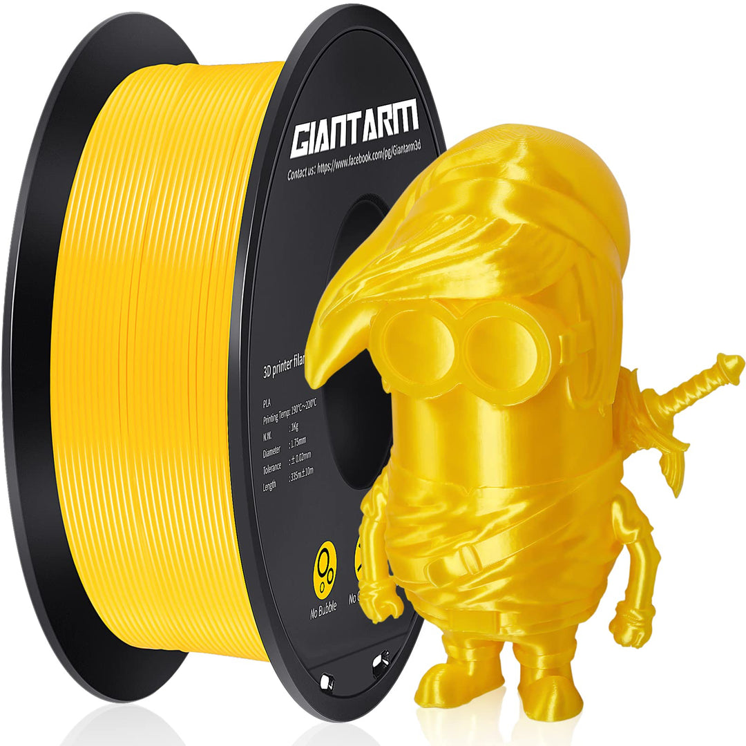 3D Printer Filament, Yellow Pla Filament, 1Kg(2.2lbs) Spool, 1.75mm Dimension Accuracy +/- 0.03mm, 3D Printing Filament