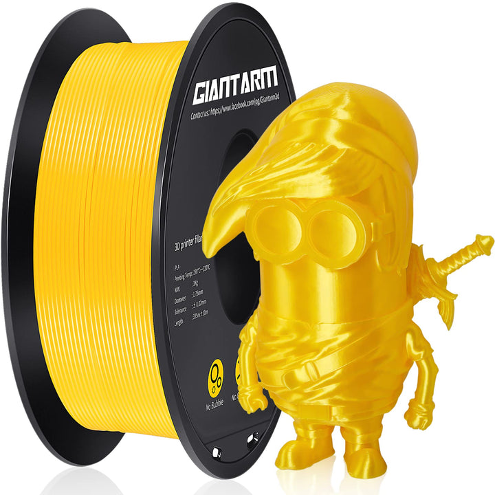 3D Printer Filament, Yellow Pla Filament, 1Kg(2.2lbs) Spool, 1.75mm Dimension Accuracy +/- 0.03mm, 3D Printing Filament
