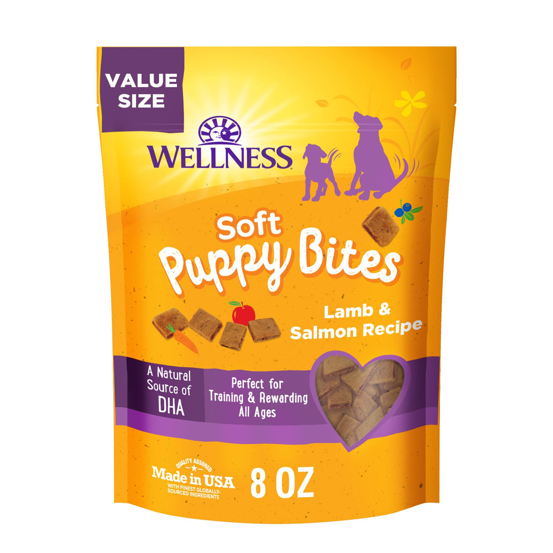 Puppy Treats, Natural, Training Treat, Grain Free, Soft Lamb & Salmon (8 Ounce Bag)