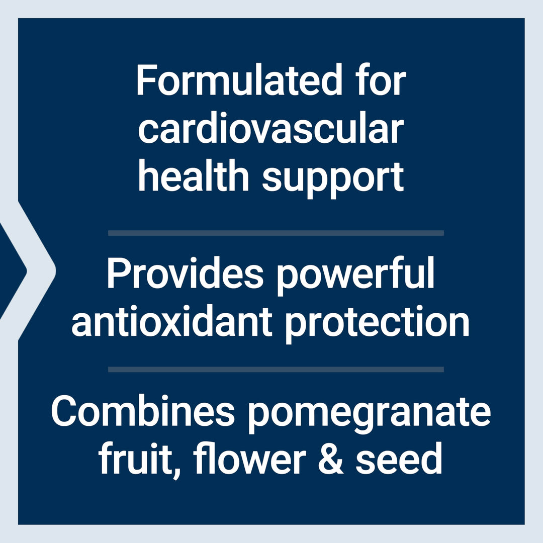 Pomegranate Complete, Fruit Extract, Flower, Seed Oil Extract, Cardiovascular Health, antioxidant Support, superfood Supplement, Gluten Free, Non-GMO, 30 softgels
