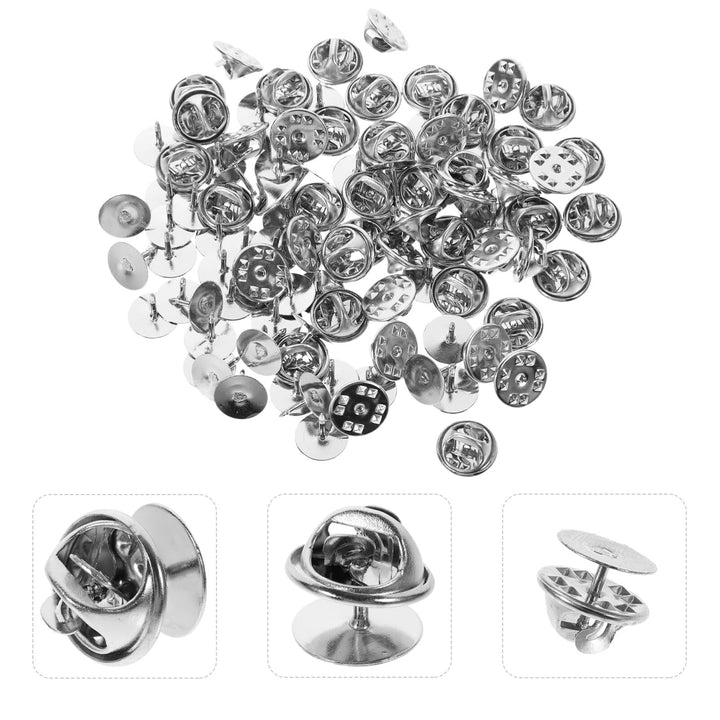 Tie Tack Butterfly Pin Clutch Back Replacement with Blank Pins for Craft Making 50 Sets