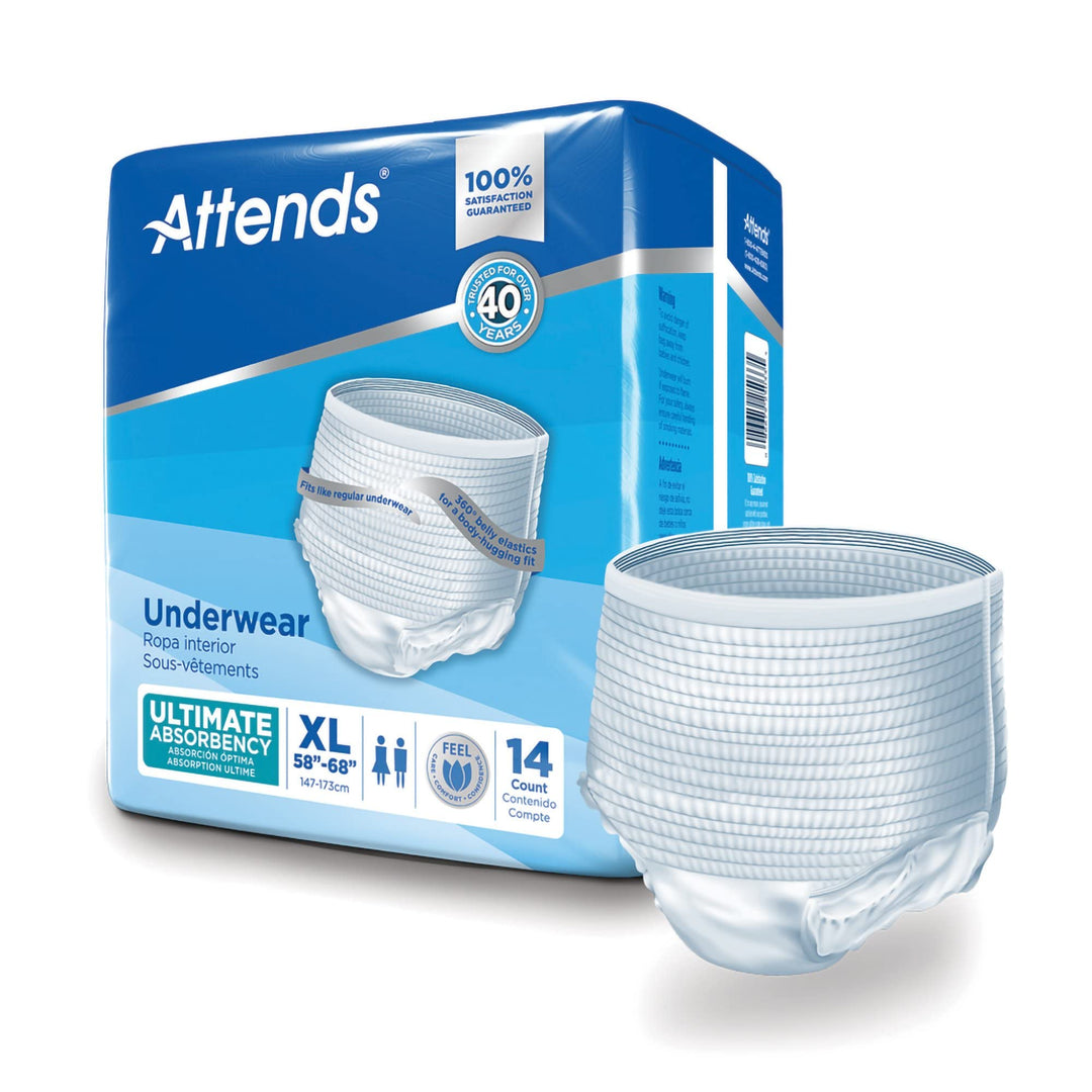 Super Plus Underwear, XL, Extra Large, Heavy Absorbency, APP0740 - Pack of 14