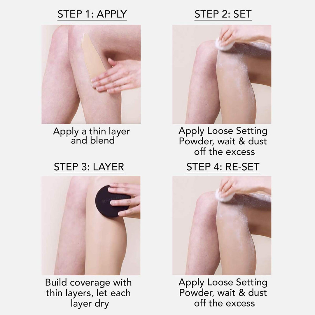 Leg and Body Makeup Foundation with SPF 25, 35C Light Beige, 3.4 Fl. Oz.