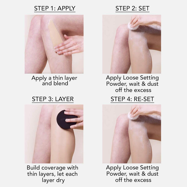 Leg and Body Makeup Foundation with SPF 25, 40W Medium Golden, 3.4 Fl. Oz.