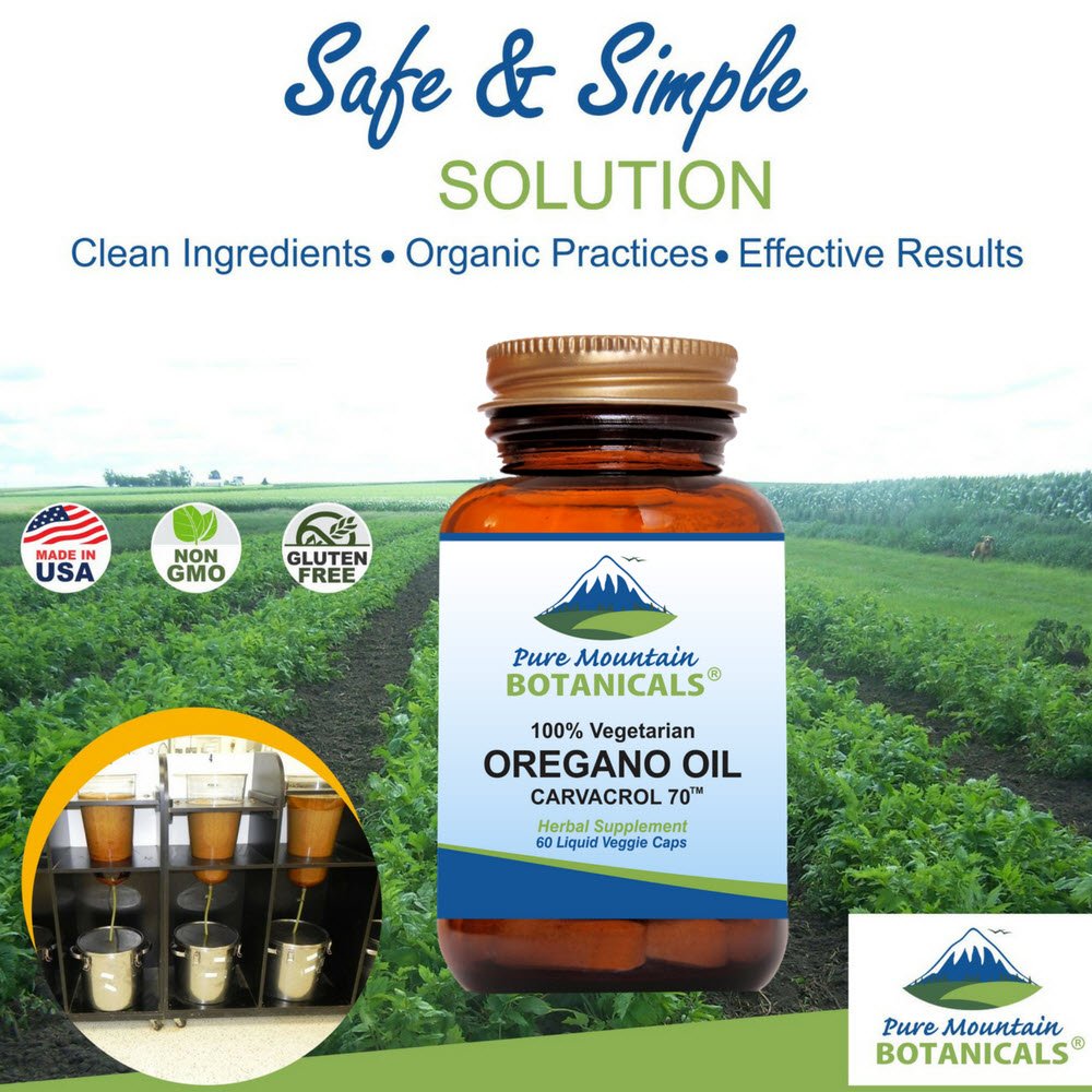 Wild Oregano Oil Capsules - 60 Kosher Vegan Caps Now with 510mg Mediterranean Oil of Oregano Supplement