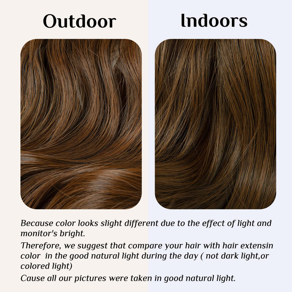 Brown Invisible Wire Hair Extensions Straight Adjustable Headband Long Synthetic Hairpieces 22 Inch for Women Heat Friendly Fiber No Clip