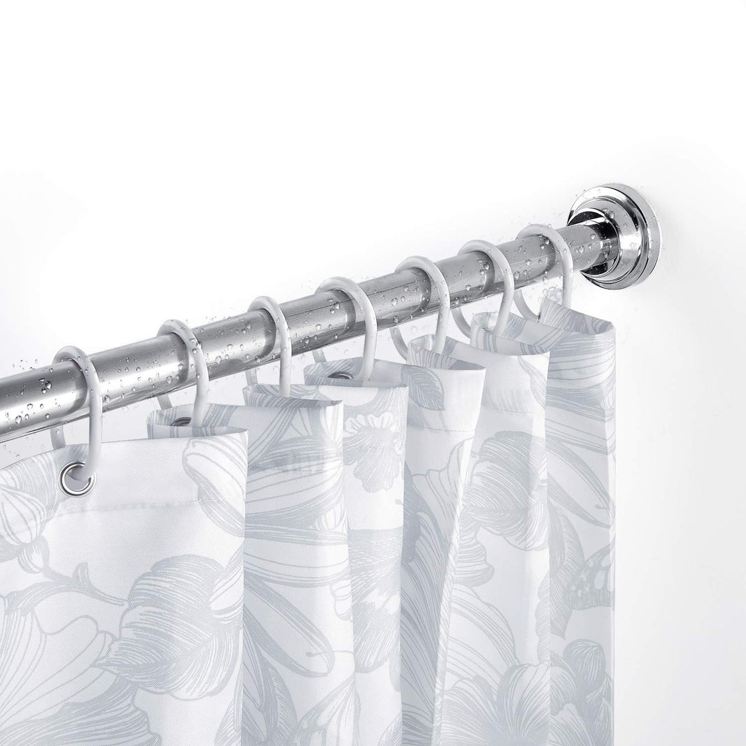 Tension Shower Curtain Rod 50-81 inches, Never Rust Non-Slip Shower Curtain Rod Spring Tension Rod, No Drilling Stainless Steel Shower Rods for Bathroom