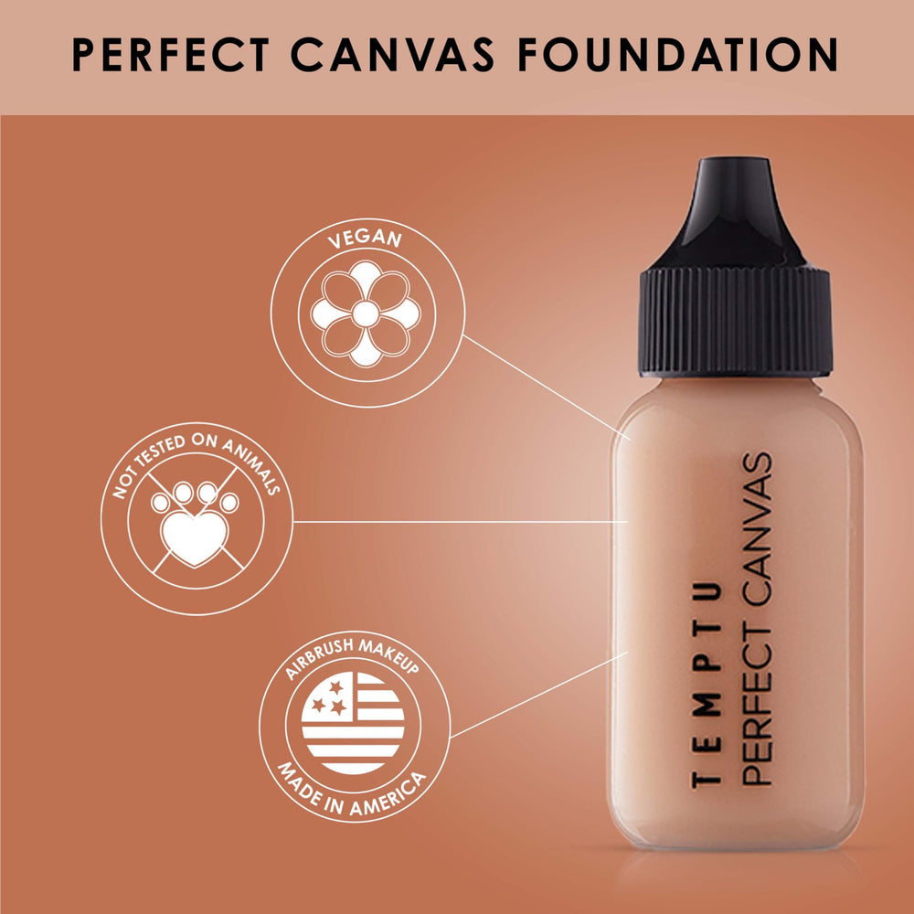 Temptu Perfect Canvas Hydra Lock Airbrush Foundation, Hazelnut, 1 Fl Oz