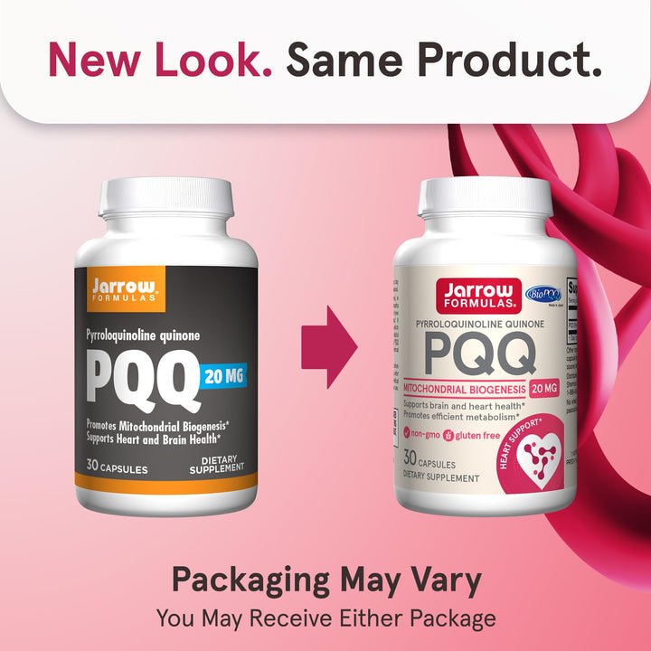 ® PQQ 20 mg, Dietary Supplement, Heart, Brain, and Metabolism Support, 30 Veggie Capsules, 30 Day Supply