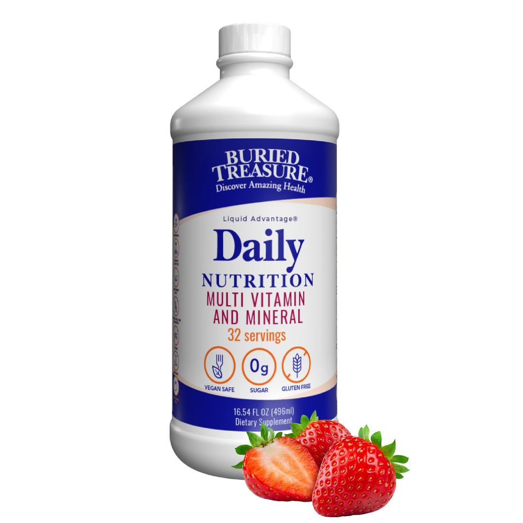 Daily Nutrition Liquid Multivitamin and Mineral Supplement with Trace Minerals, Superfoods, Vitamin A, B-Complex, C, D, E, Methylfolate, Biotin, Magnesium, Zinc, Resveratrol, 32 serv