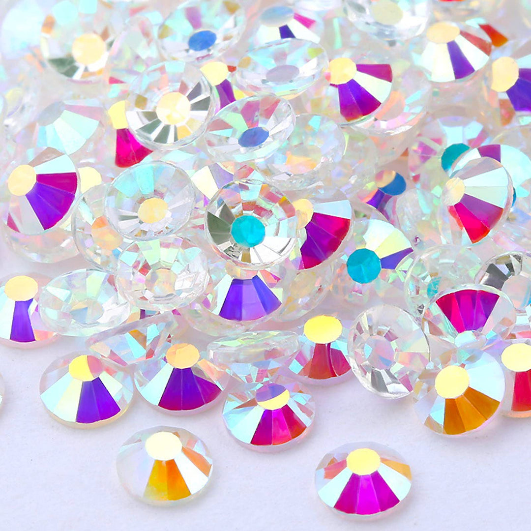 720 Pieces SS20 Flatback Rhinestones, 4.8MM Flatback Crystal Rhinestones for Craft Nails Dance Costumes, Non Hotfix Rhinestones, Transparent AB