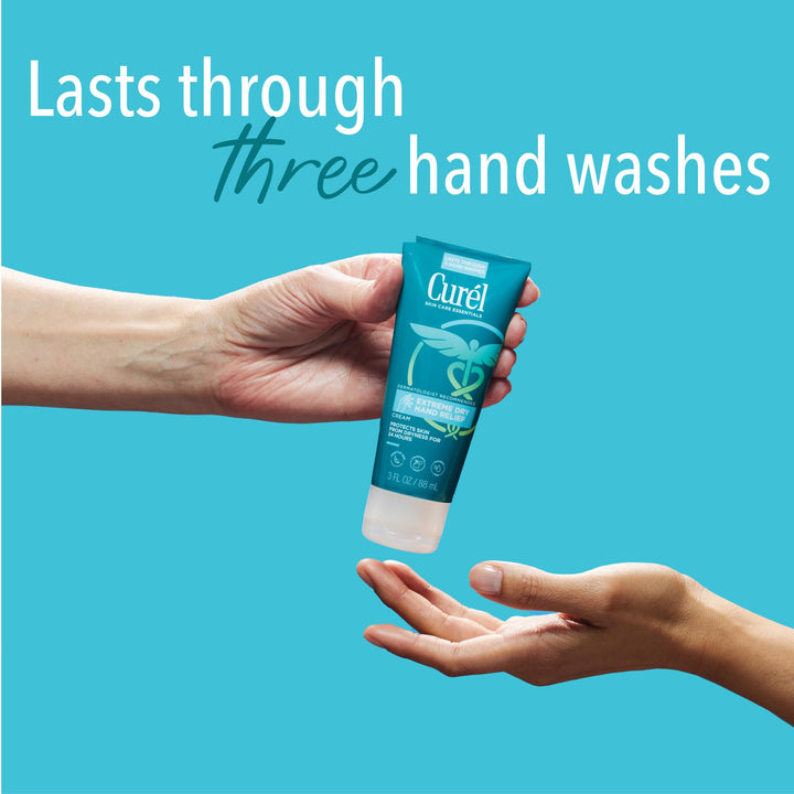 Curél Extreme Dry Hand Dryness Relief, Travel Size Hand Cream, Easily Absorbed Hand Cream for Long-Lasting Relief after Washing Hands, with Eucalyptus Extract, 3 Ounces