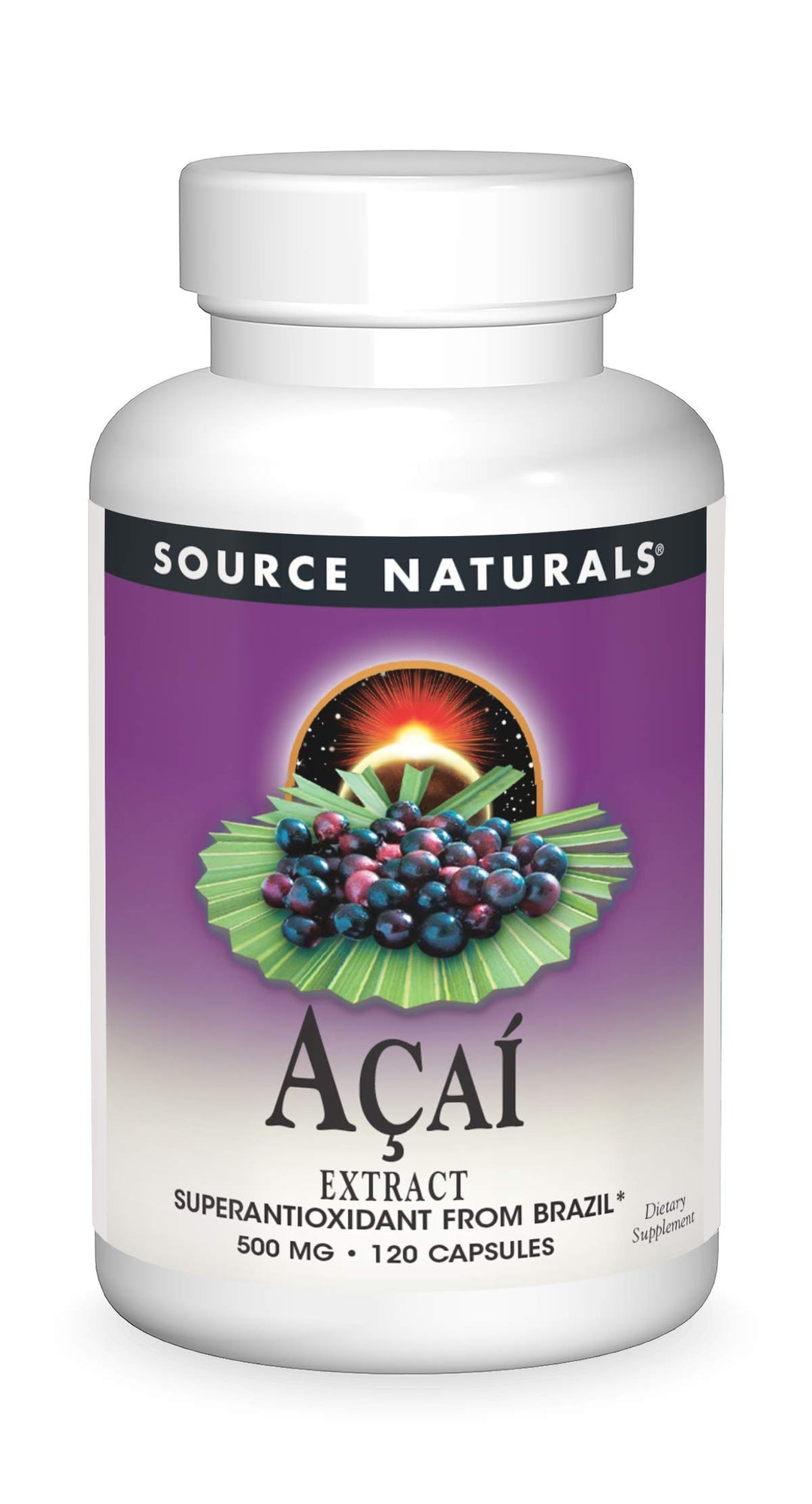 Acai Extract 500 Mg Capsule, 120 Count
