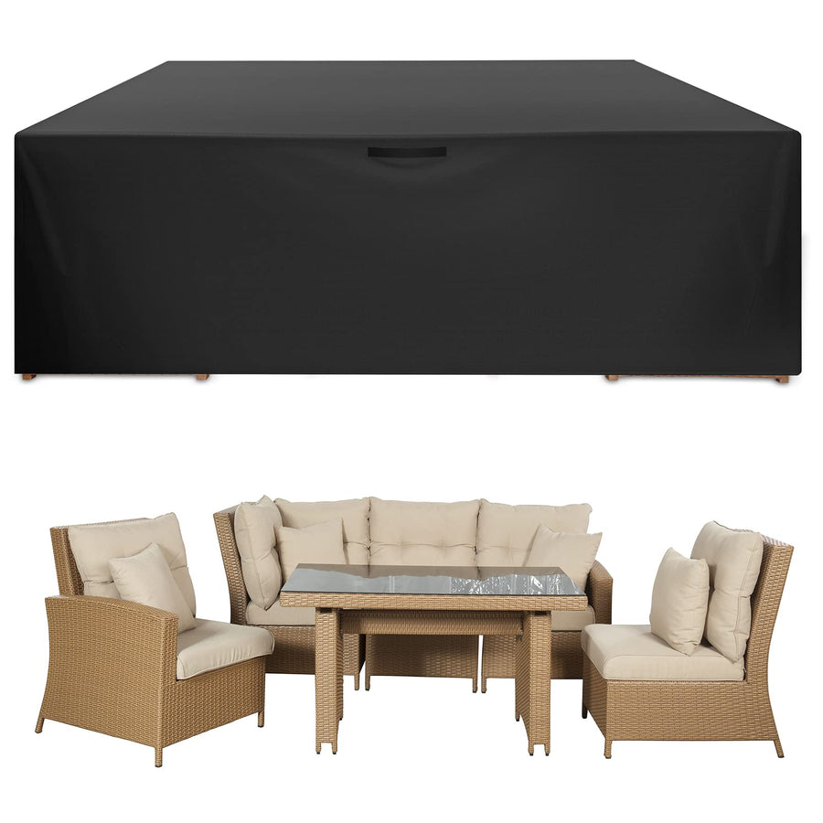 Patio Furniture Covers 96x64x40 inch Outdoor Furniture Covers Waterproof Windproof Anti-UV Rectangular Fits for 6-12 Seats