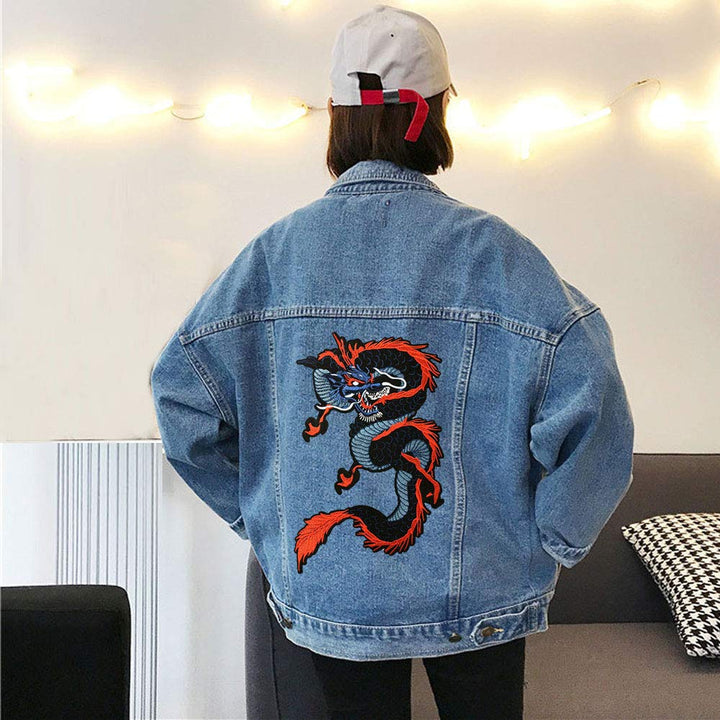 Dragon Lrage Iron On Patch Embroidered Applique 13.4Inch Dragon Sew on Patches for DIY Costume, Jackets, Jeans, Clothing, Bags
