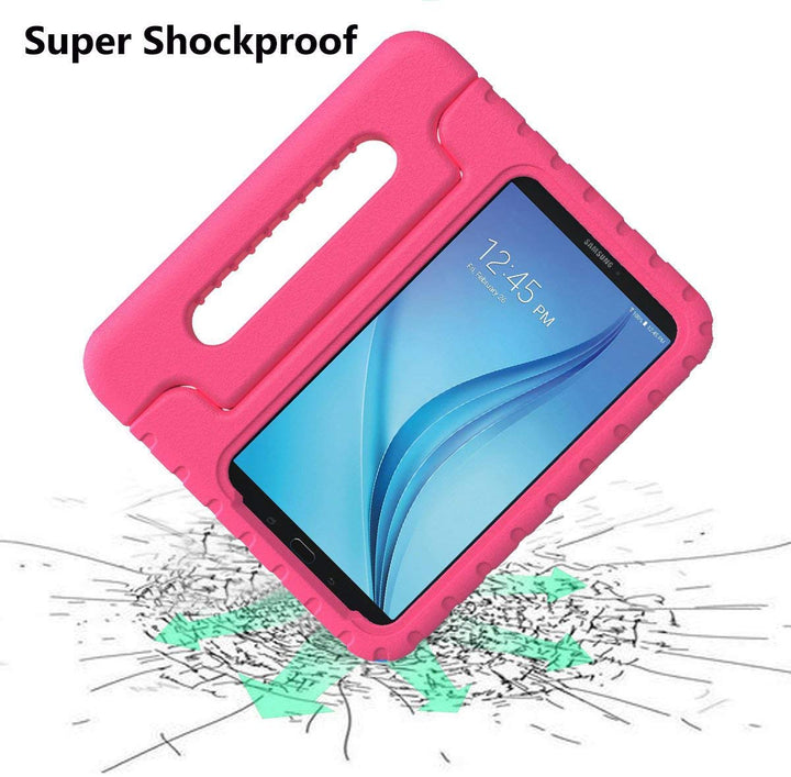Kids Case for Samsung Galaxy Tab E Lite 7.0 Inch - ShockProof Case Light Weight Kids Case Super Protection Cover Handle Stand Case for Children for Samsung Galaxy Tab E Lite 7 Inch Tablet - Rose