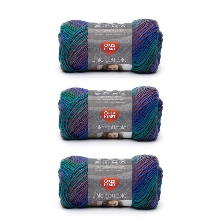 Boutique Unforgettable Dragonfly Yarn - 3 Pack of 100g/3.5oz - Acrylic - 4 Medium (Worsted) - 270 Yards - Knitting/Crochet