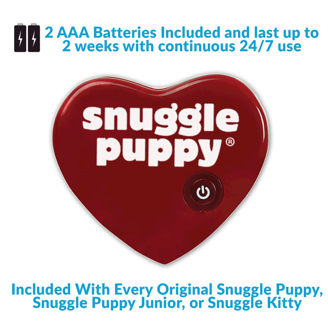 Original Snuggle Kitty Heartbeat Stuffed Cat Toy by Snuggle Puppy. Pet Anxiety Relief and Calming Aid for All Breed Sizes in Tan Tiger