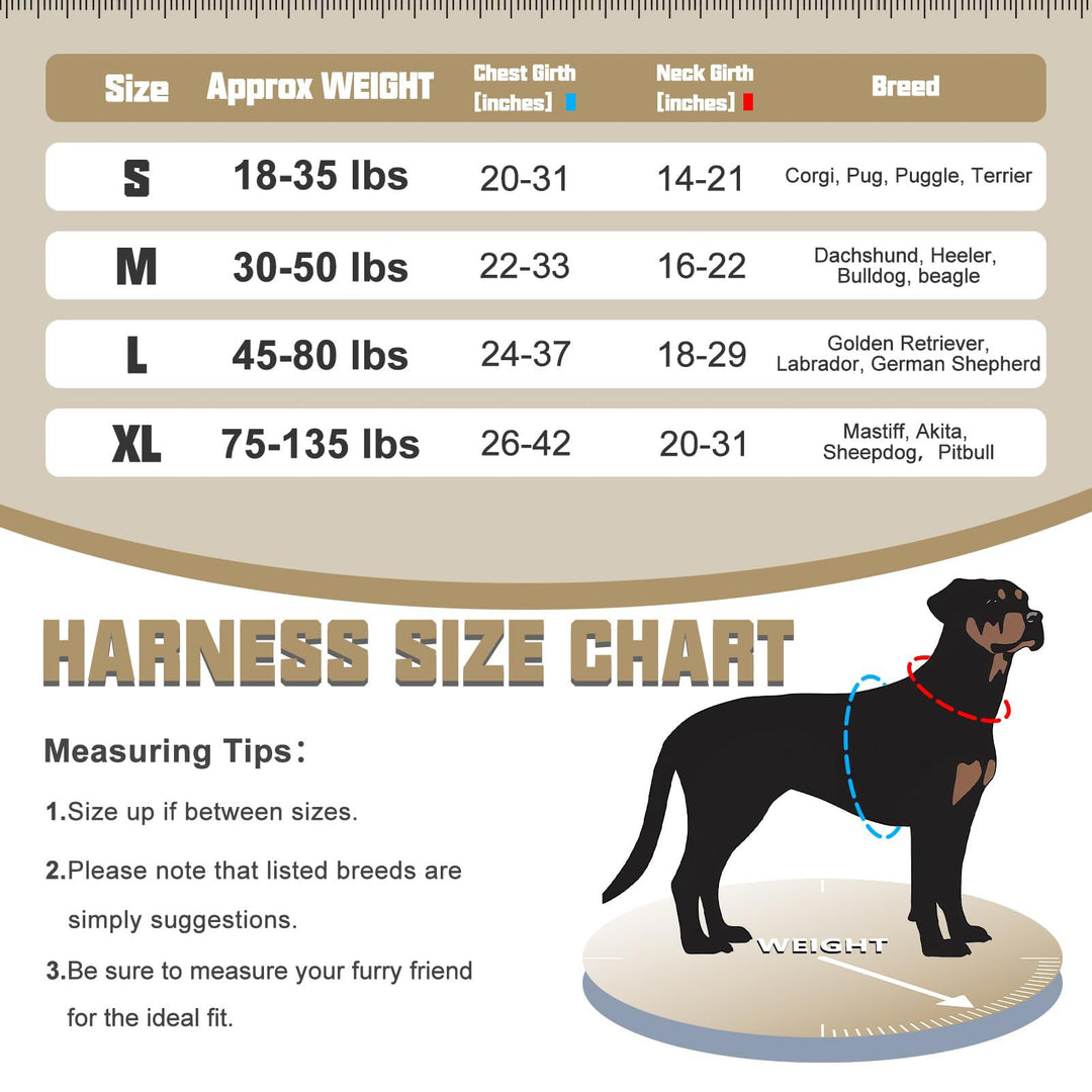 Tactical Harness for Large Dogs No Pull Adjustable Pet Harness Reflective K9 Working Training Easy Control Military Service Pet Vest Army Yellow XL