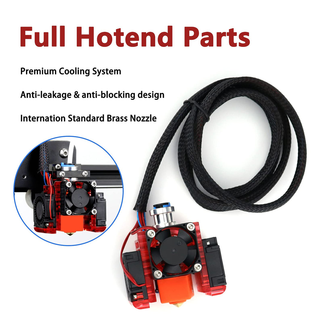 Yunbotong All Metal V6 Hotend. Upgraded V6 J-Head Bowden Extruder Hotend Accessories with 3 Cooling Fans(3010),Replacement Parts Hot End Kit for All 1.75mm E3D V6 Makerbot 3D Printer(24V V6)
