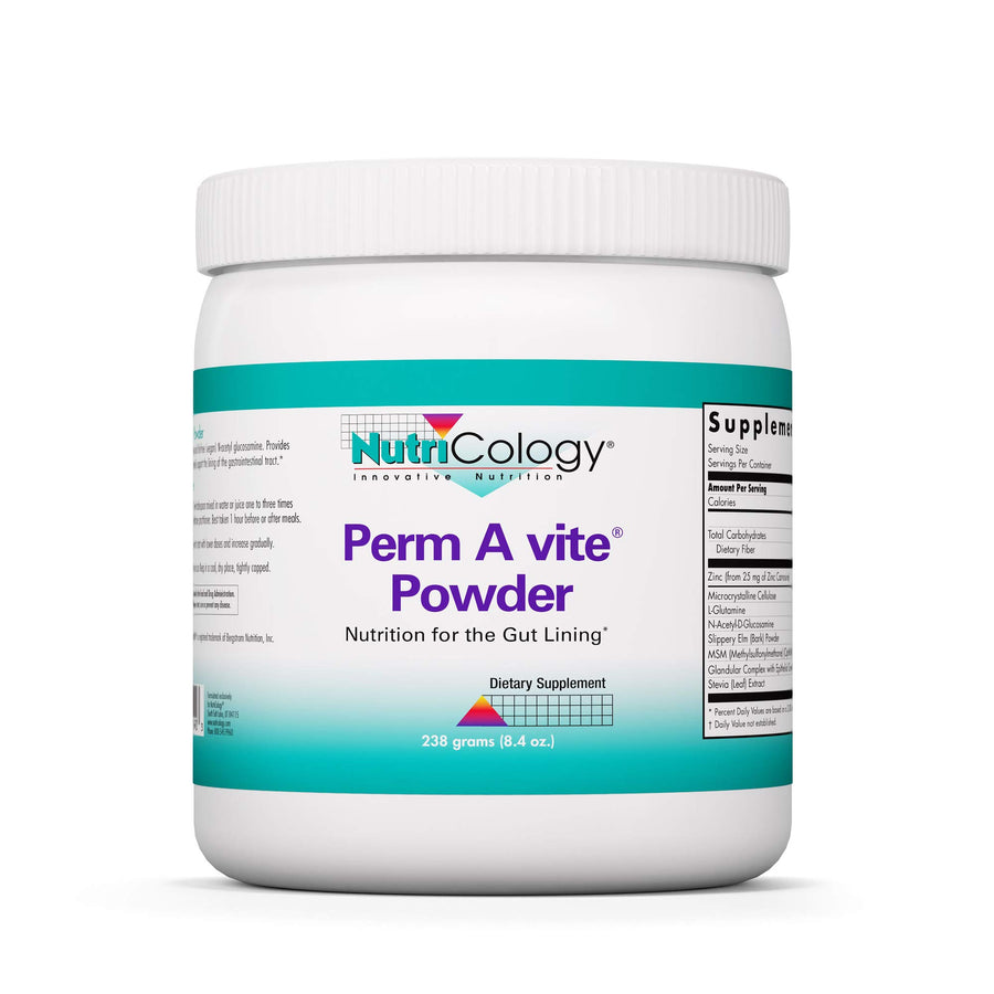 Perm A Vite Powder - Gut Health for Men & Women, Gut Assist, Gut Support, Gut Healing, L-Glutamine, Slippery Elm - 8.4 Oz
