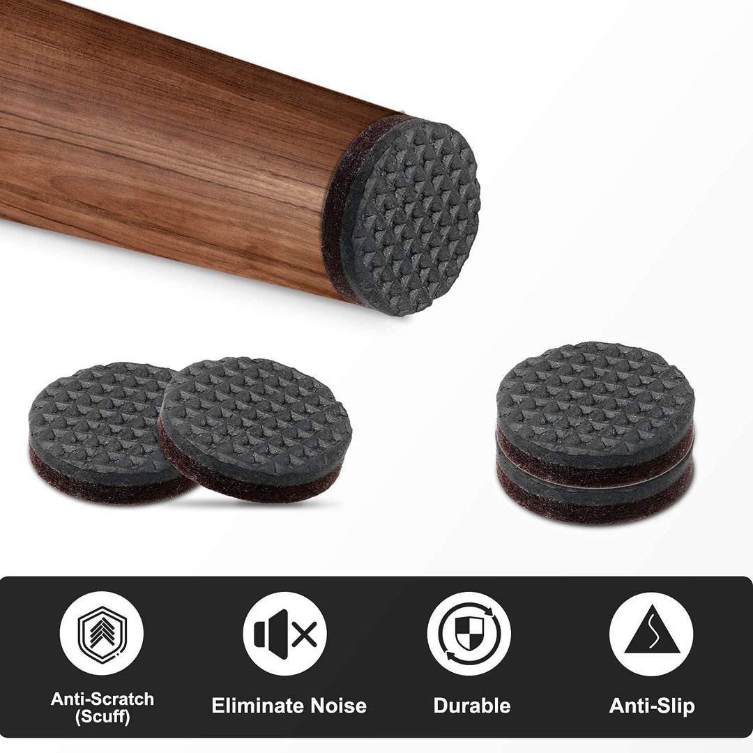 Non Slip Furniture Pads -24 pcs 2 Furniture Grippers Hardwood Floors, Non Skid for Furniture Legs,Self Adhesive Rubber Feet, Anti Slide Furniture Floors Protectors for Keep Couch Stoppers