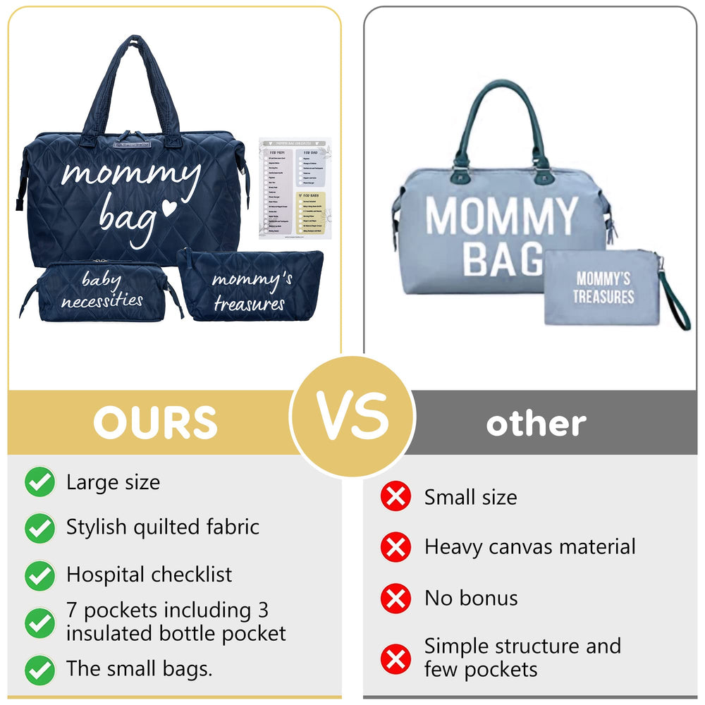 Mommy Bag for Hospital, Mom Bag Diaper Bag Tote, Mommy Hospital Bag, Maternity Bag for Hospital, Baby Shower Momma Diaper Bag