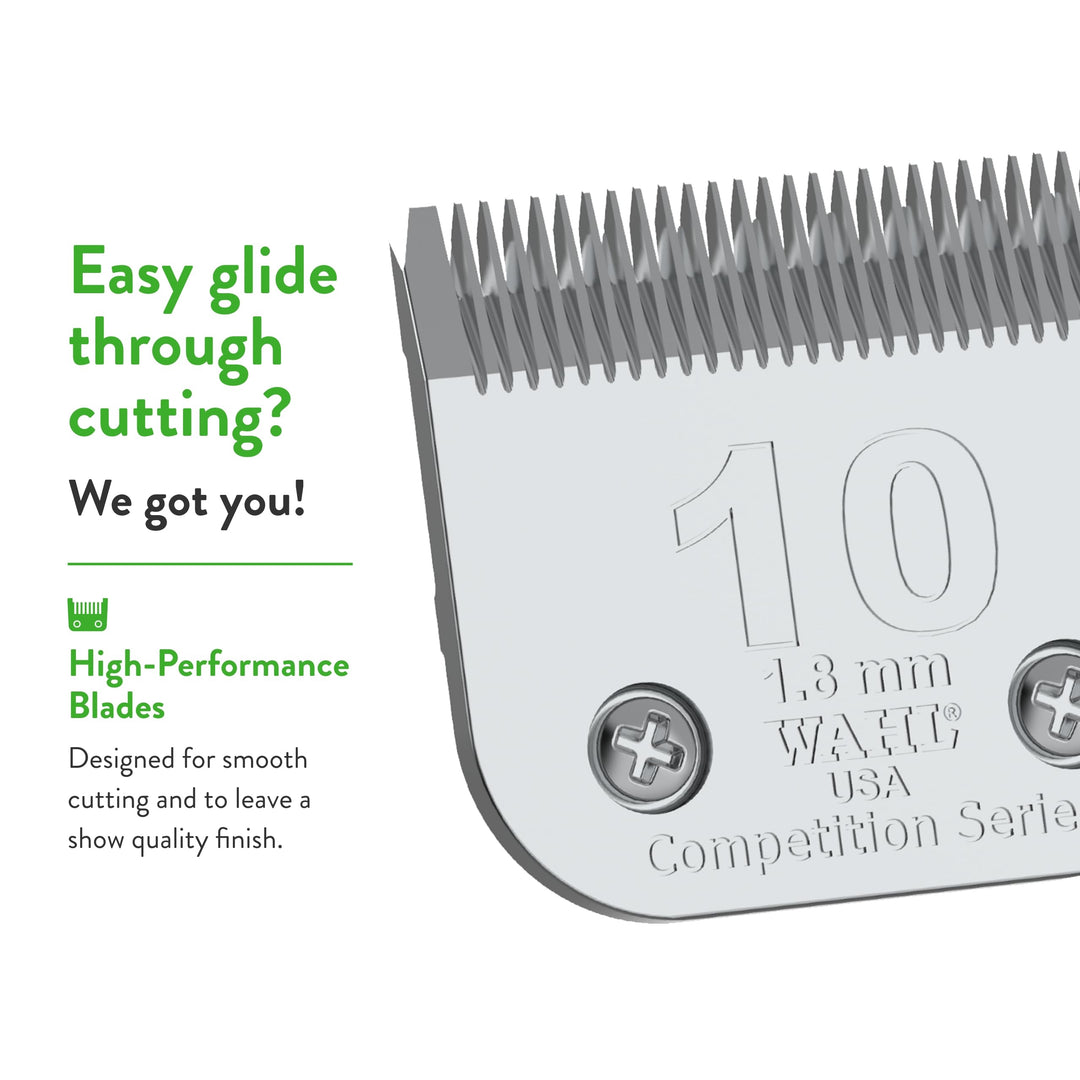 Professional Animal #10 Medium Competition Series Detachable Blade with 1/16-Inch Cut Length (#2358-100),Steel