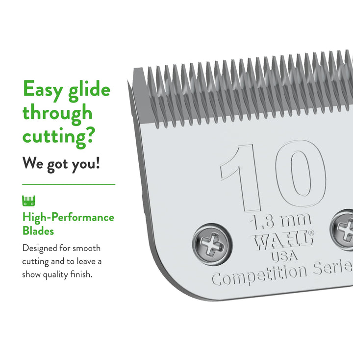 Professional Animal #10 Medium Competition Series Detachable Blade with 1/16-Inch Cut Length (#2358-100),Steel