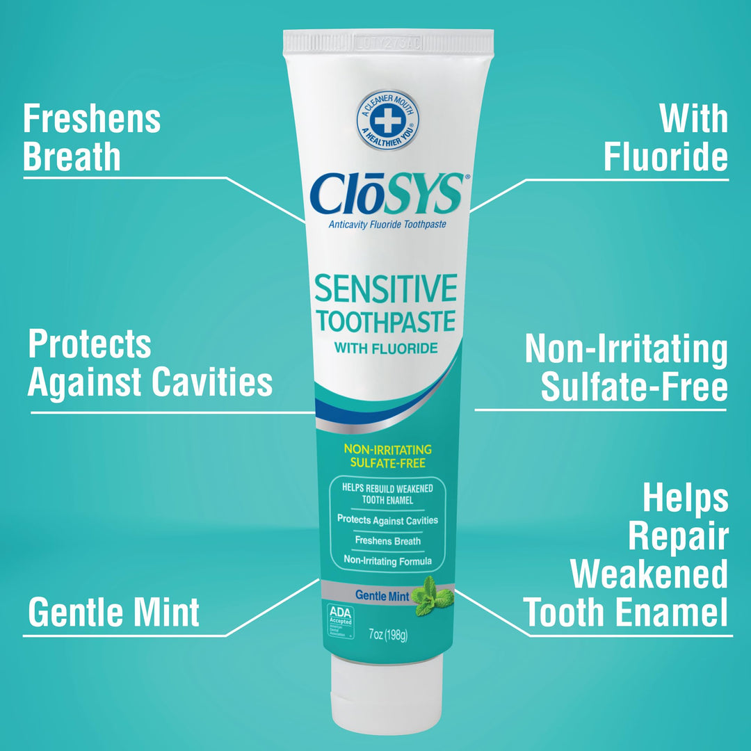 Fluoride Toothpaste, 7 Ounce, Gentle Mint, Whitening, Enamel Protection, Sulfate Free