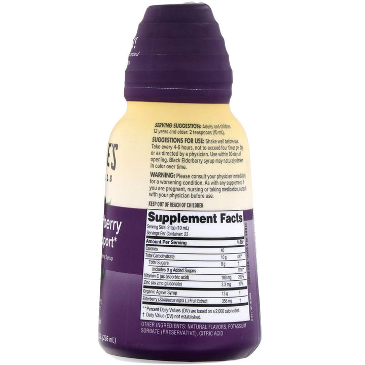 Zarbee''s Liquid Daily Immune Support, High Concentrate Liquid, with Real Elderberry Vitamin C & Zinc, Black Elderberry Flavor, For Daytime Use, 8 Fl Oz, brand is Zarbee''s