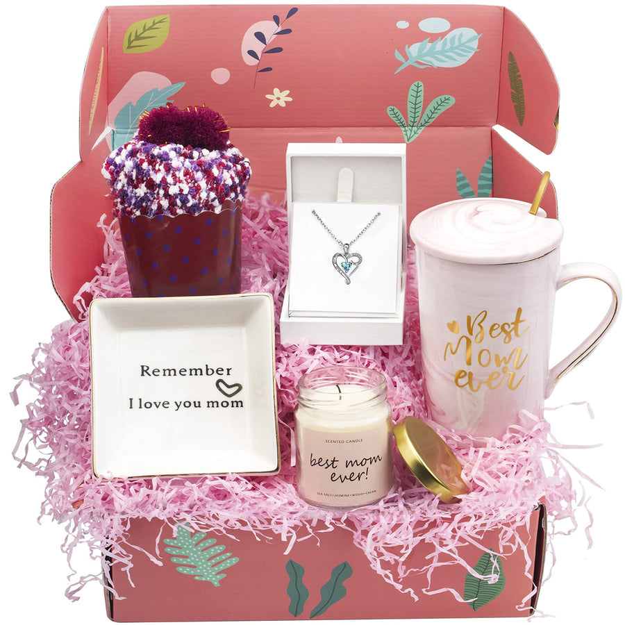 Unique Gifts Baskets for Mom From Daughter Son, Best Mom Birthday Gifts Ideas for Wife Grandma Sister Mother in Law, Cool New Mom Christmas Who Have Everything, First Mothers Day Gifts Set